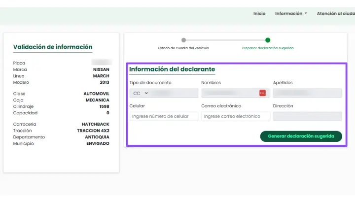 Impuesto-Vehicular-Validación-infromación-vehículo