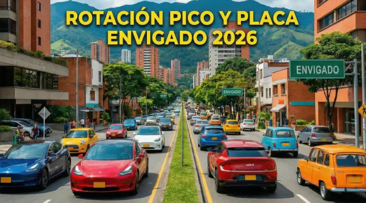 anuncio de la rotacion de pico y placa en envigado para el 2026