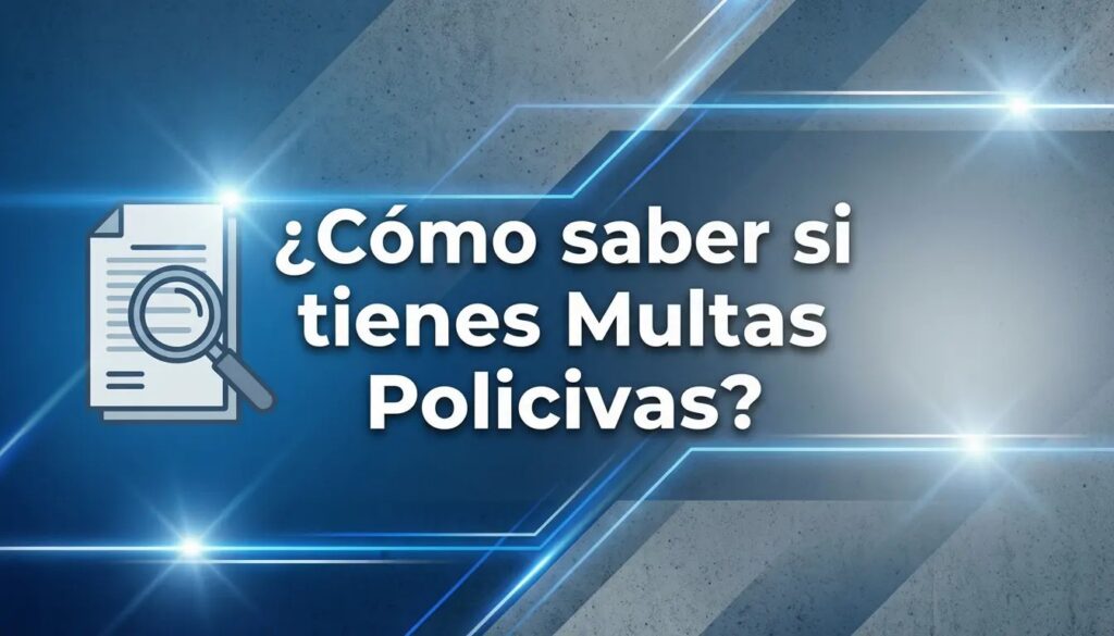 Cómo saber si tienes Multas Policivas