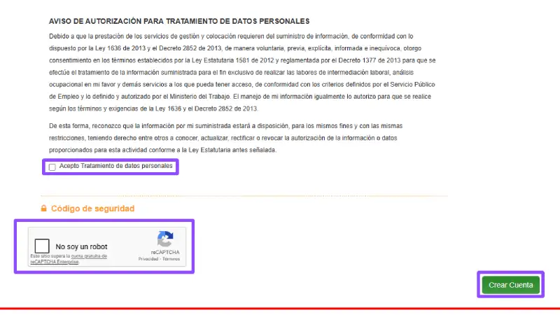 Aceptar tratamiento de datos